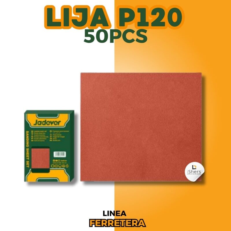 LIJA DE PAPEL GRANO 120 (50PZA)