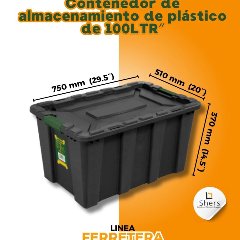 Contenedor Plastico 100L