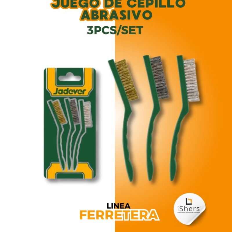 JUEGO DE CEPILLO DE ALAMBRE ABRASIVO 9"