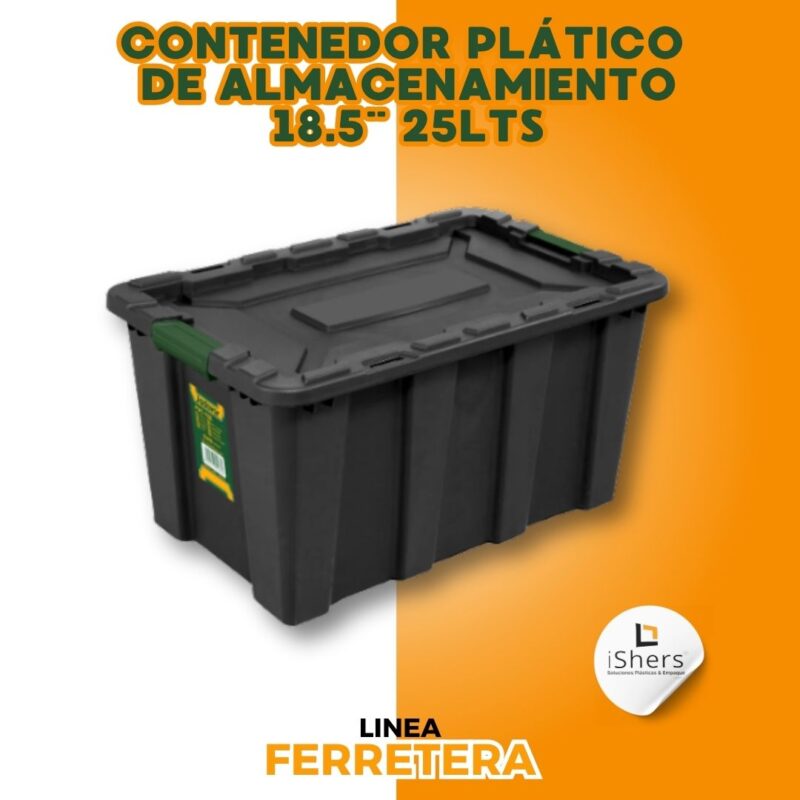 Contenedor Plastico 18.5" 25lts