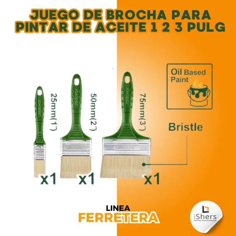 JUEGO DE BROCHA PARA PINTAR CON ACEITE