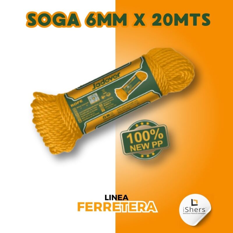 Soga Polipropileno Monofilamento 6MM X 20MTRS 