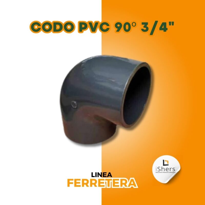 CODO DE 3/4" 90 PVC