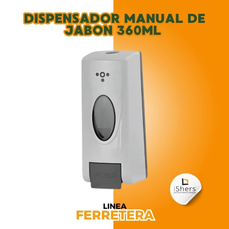 DISPENSADOR DE JABON 360ML BLANCO