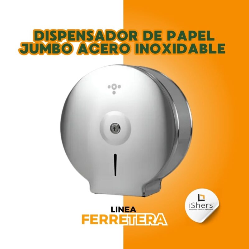 Dispensador de Papel Jumbo 9" Acero Inoxidable