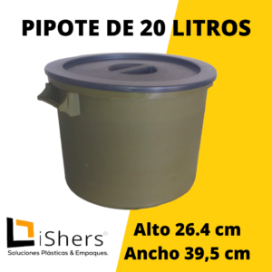 Pipotes Plástico De 20 Litros con tapa