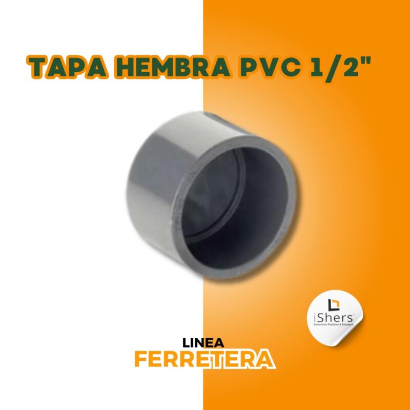 TAPA HEMBRA PVC 1/2" LISA