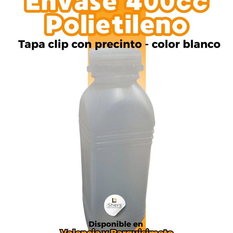 ENVASE DE 400CC POLIETILENO