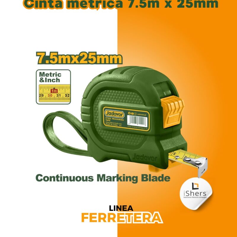 Cinta metrica 7.5m x 25mm